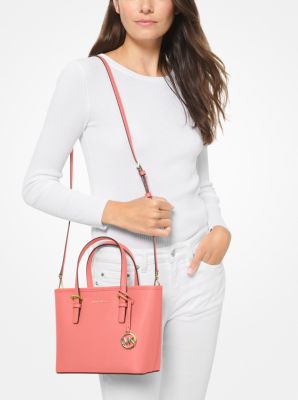 Jet Set Travel Extra-Small Saffiano Leather Top-Zip Tote Bag