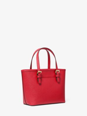 Jet Set Travel Extra-Small Saffiano Leather Top-Zip Tote Bag