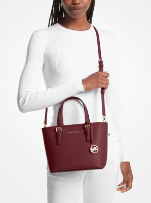 Jet Set Travel Extra-Small Saffiano Leather Top-Zip Tote Bag