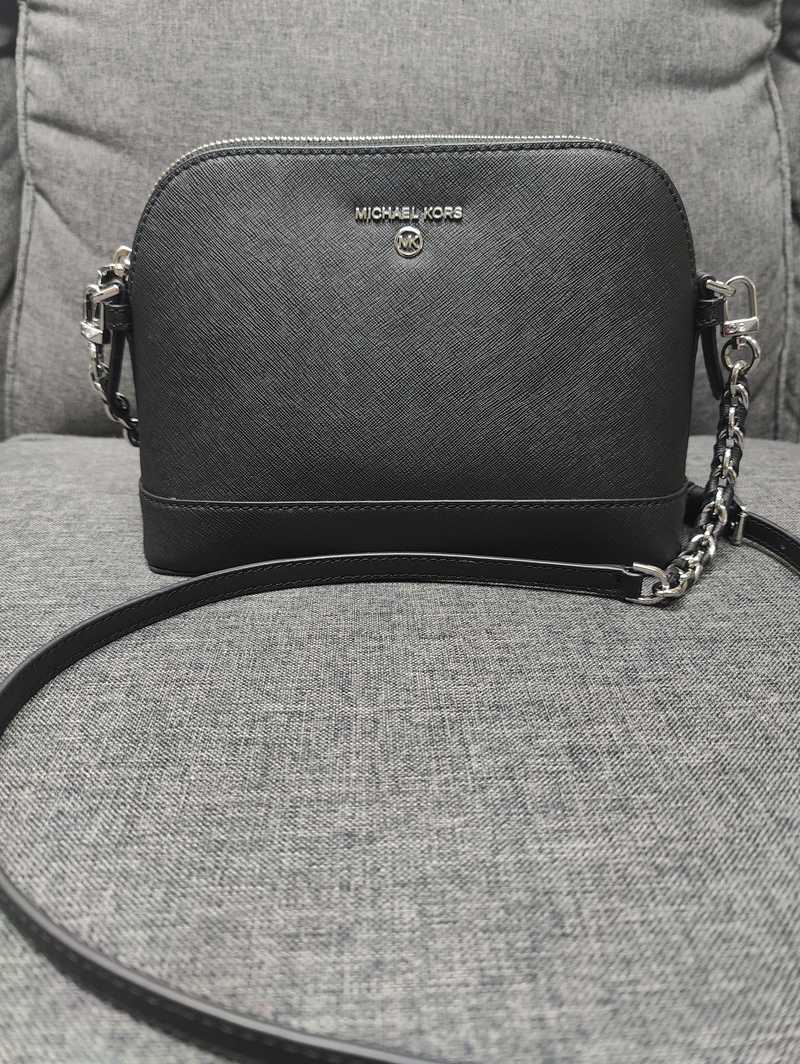 Large saffiano leather dome crossbody bag Outlet