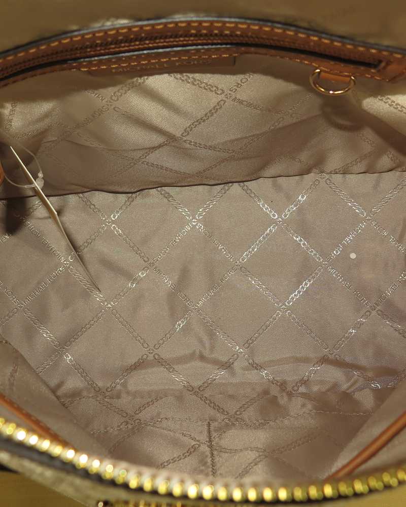 Michael Kors Black Leather Veronica Dome Satchel Handbag Purse