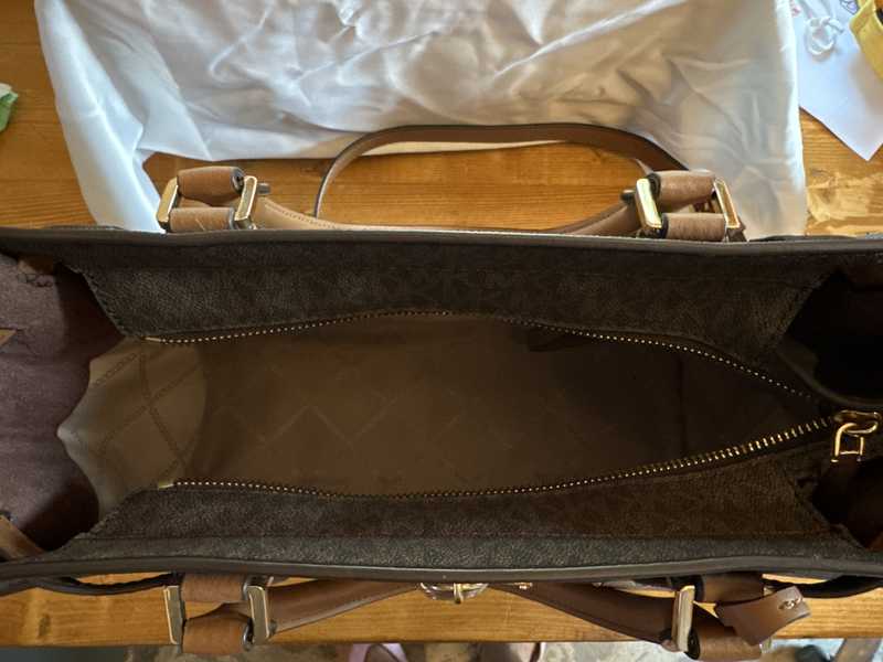 Michael Kors Hamilton Brown Leather Large Satchel Shoulder Bag W/ Lock and  Key