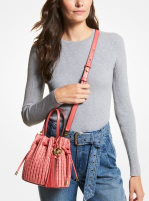 Willa Extra-Small Pleated Logo Tote Bag