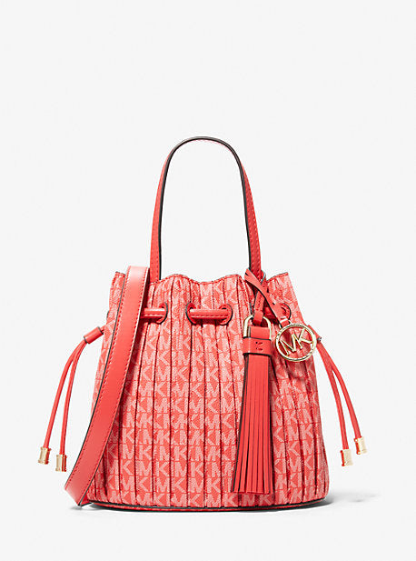 Willa Extra-Small Pleated Logo Tote Bag