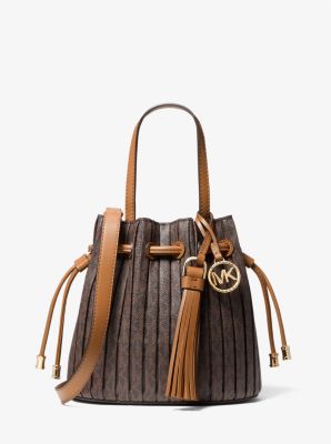 Willa Extra-Small Pleated Logo Tote Bag