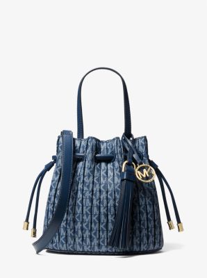 Willa Extra-Small Pleated Logo Tote Bag