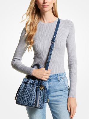 Willa Extra-Small Pleated Logo Tote Bag