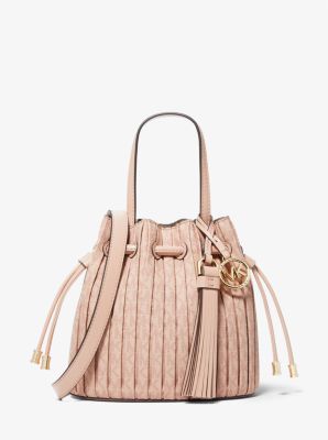 Willa Extra-Small Pleated Logo Tote Bag