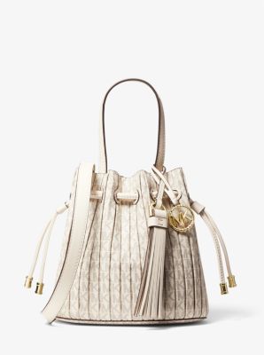 Willa Extra-Small Pleated Logo Tote Bag