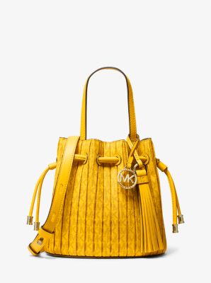 Willa Extra-Small Pleated Logo Tote Bag