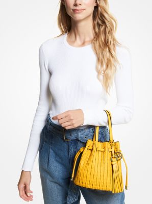 Willa Extra-Small Pleated Logo Tote Bag