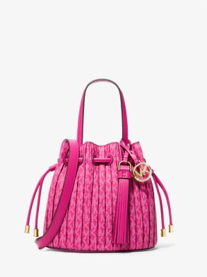 Willa Extra-Small Pleated Logo Tote Bag