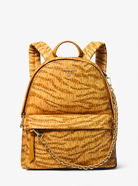 Michael kors backpack animal print sale