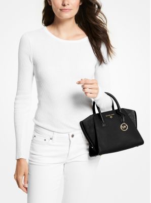 Avril Small Leather Top-Zip Satchel | 55487
