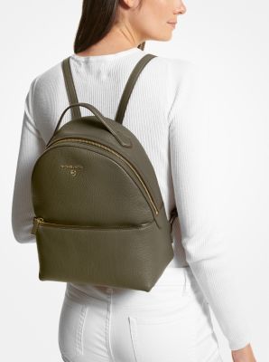 Valerie Medium Pebbled Leather Backpack