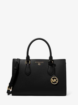 Valerie Medium Pebbled Leather Satchel