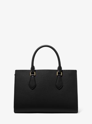 Valerie Medium Pebbled Leather Satchel