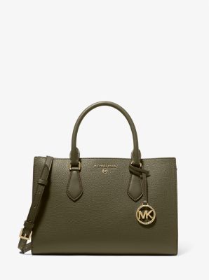 Valerie Medium Pebbled Leather Satchel