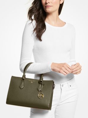 Valerie Medium Pebbled Leather Satchel