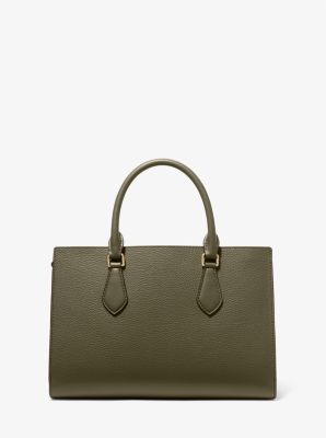 Valerie Medium Pebbled Leather Satchel