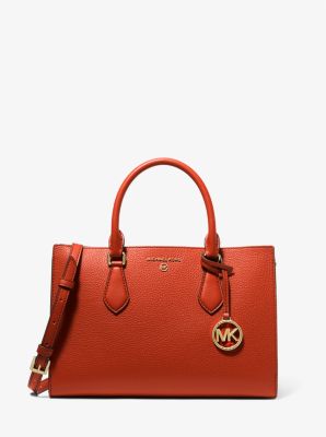 Valerie Medium Pebbled Leather Satchel