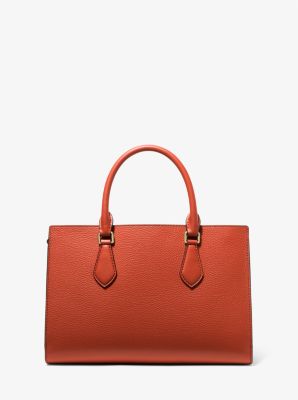 Valerie Medium Pebbled Leather Satchel