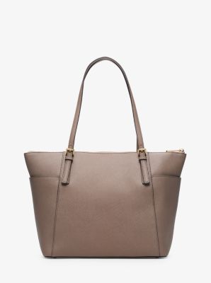 Jet Set Large Saffiano Leather Top-Zip Tote Bag