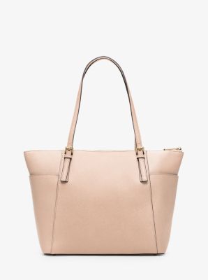 Jet Set Large Saffiano Leather Top-Zip Tote Bag