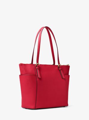 Jet Set Large Saffiano Leather Top-Zip Tote Bag