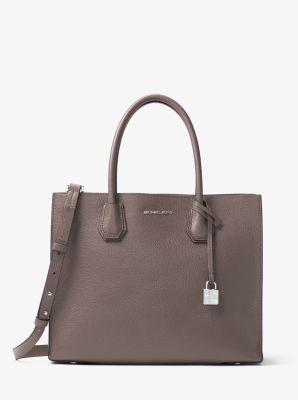 Michael Kors Brown Grained Leather Large Mercer Tote Michael Kors