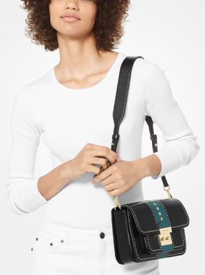 Sloan Editor Studded Leather Shoulder Bag