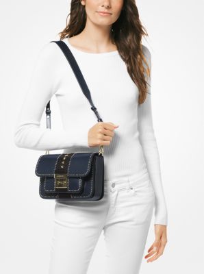 Sloan Editor Studded Leather Shoulder Bag