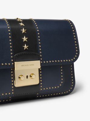 Sloan Editor Studded Leather Shoulder Bag