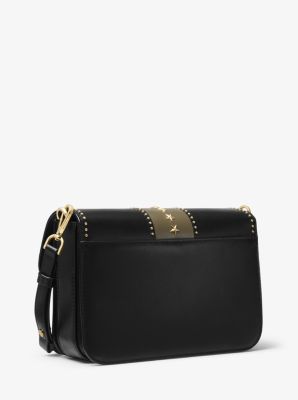 Sloan Editor Studded Leather Shoulder Bag