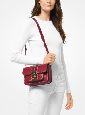 Sloan Editor Studded Leather Shoulder Bag