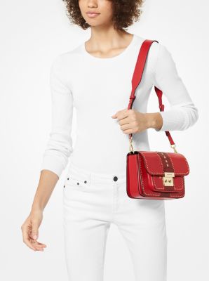 Sloan Editor Studded Leather Shoulder Bag