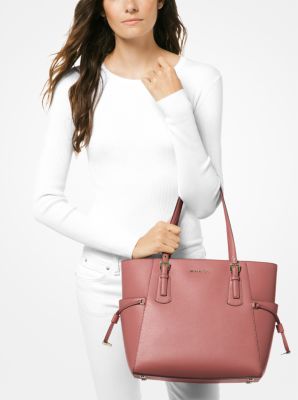 Voyager small crossgrain leather tote bag sale