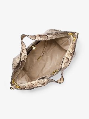 Uptown Astor Legacy Large Snake-Embossed Leather Tote Bag