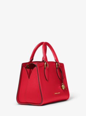 Zoe Medium Pebbled Leather Satchel