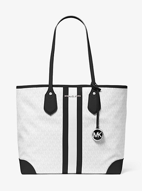 Michael Kors Eva Large Logo Stripe Tote Bag