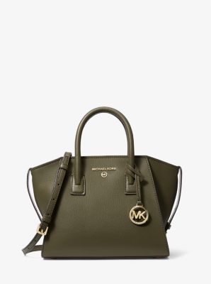 Avril Small Leather Top-Zip Satchel