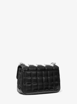 Soho Small Studded Quilted Patent Leather Shoulder Bag