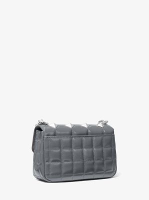 Soho Small Studded Quilted Patent Leather Shoulder Bag