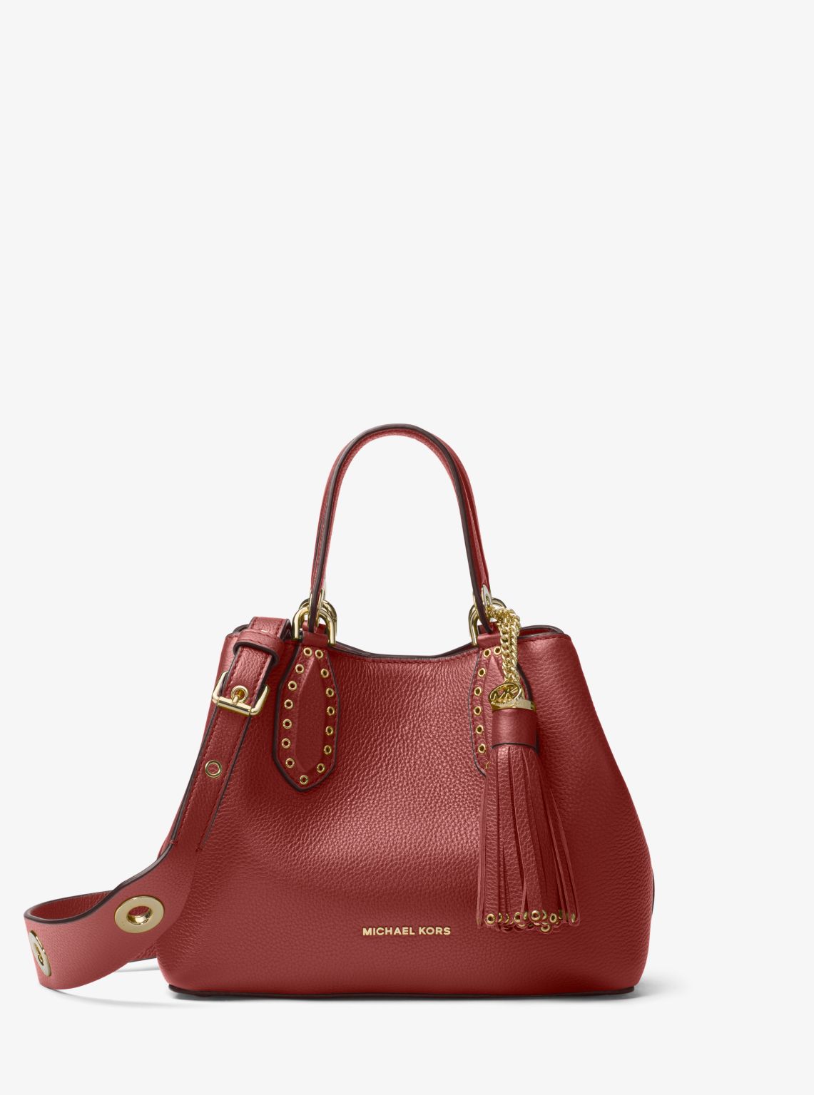 Michael kors brooklyn small leather clearance satchel