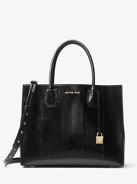 Mercer Large Snakeskin Tote Bag