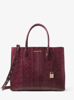 Michael kors mercer snakeskin crossbody sale