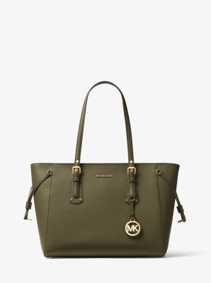 Voyager Medium Crossgrain Leather Tote Bag