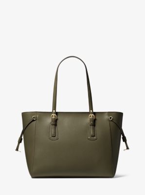 Voyager Medium Crossgrain Leather Tote Bag