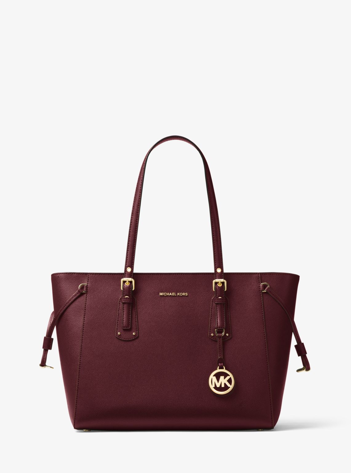 Michael Kors Voyager Medium Grain factory Leather Tote Bag