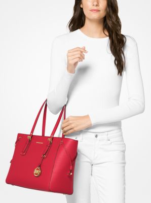 Voyager Medium Crossgrain Leather Tote Bag